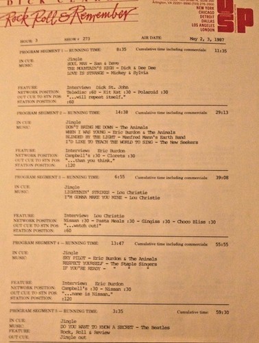 RADIO SHOW: DICK CLARK'S RR&R 5/2/87 THE ANIMALS w/12 HITS & 8 INTERVIEWS; 1964 - Picture 5 of 6