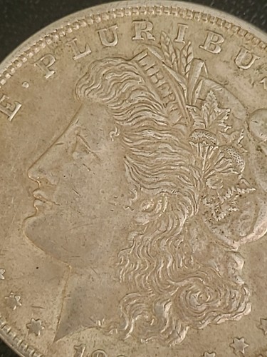 1921 Morgan Silver Dollar No Mint Rim Clip Die For? Planchet Error? See Pics - Picture 8 of 19