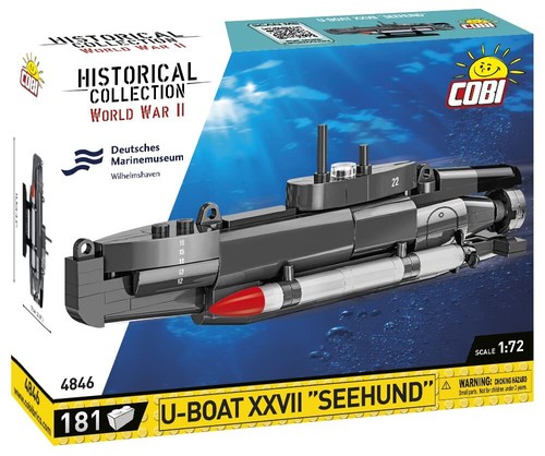 COBI WWII Deutsches Marine Museum U-Boot XXVII SEEHUND Blockmodell Set # 4846 - Bild 1 von 5