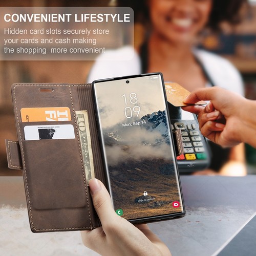 Resistant Anti-Dirt Suede and leather Phone Case for Samsung Galaxy S25 Ultra - Picture 4 of 12