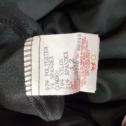 NEW JS COLLECTIONS Satin & Ribbon zip-up Stripe Black Dress Womens Size 12 $170 - Picture 11 of 14