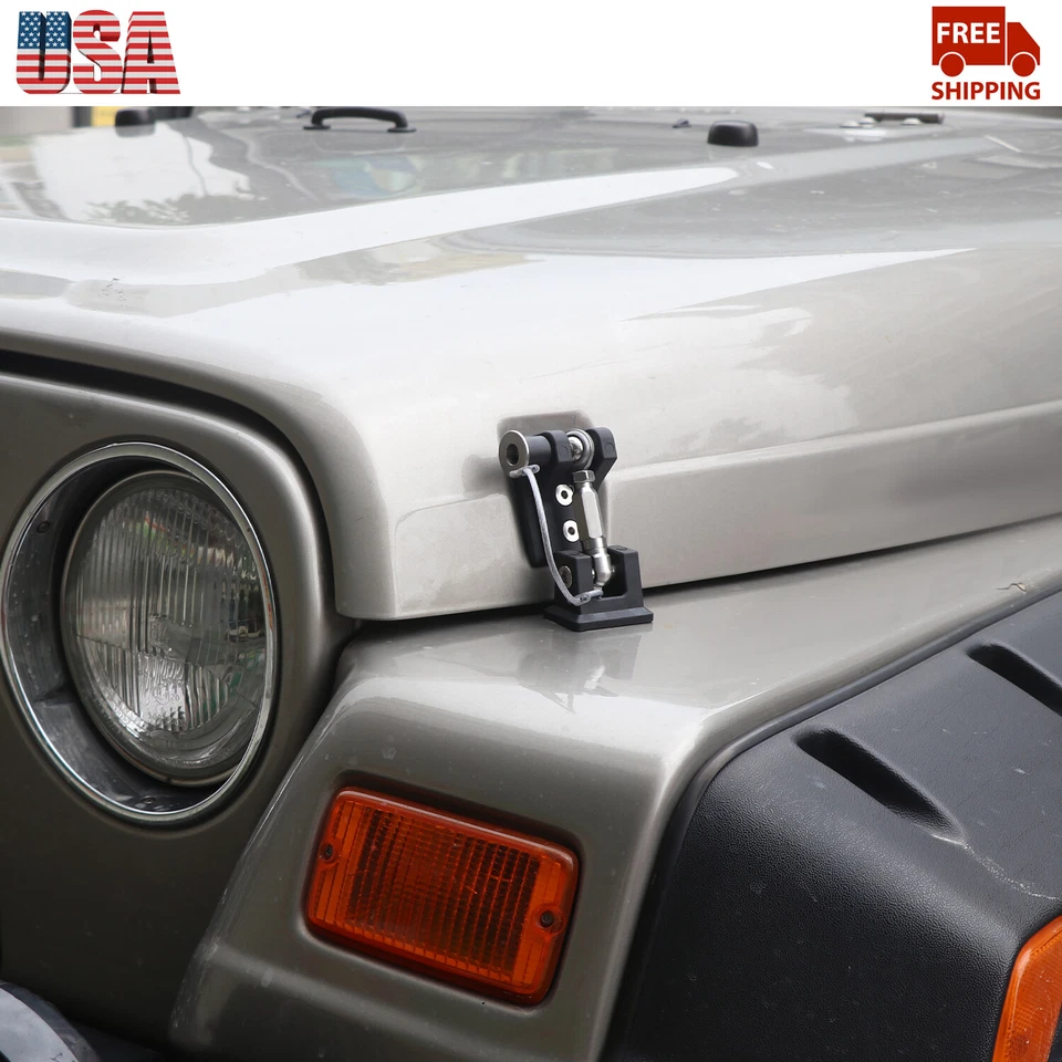 2 PIEZAS Pestillos de capó de aluminio Cierre de capó para Jeep Wrangler TJ 1997+ Foto 4 de 4