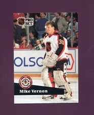 1991 Pro Set Mike Vernon #277 French Set - Calgary Flames