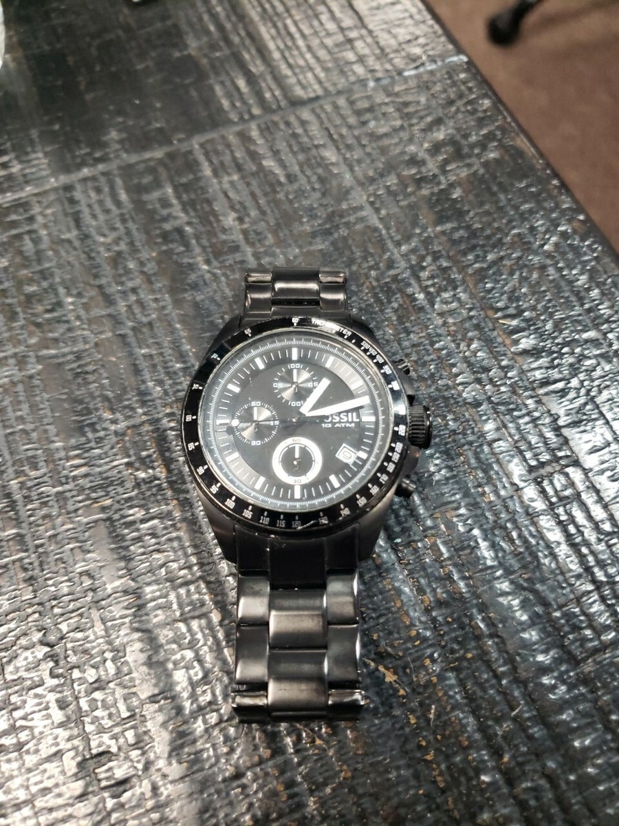 Fossil Men's Decker Watch CH-2601, Black Dial, Black Bracelet