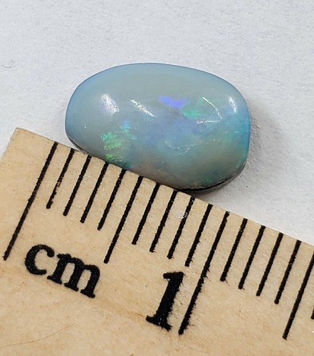 OPAL DOUBLET, COOBER PEDY AUSTRALIA, NATURAL WHITE OPAL 6.5 X 10MM 1.9 CT *I - Picture 4 of 7
