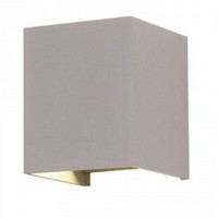 Lampe Zum Wand Doppelt Led Kolben 6W IP65 Quadratisch Grau V-TAC VT-759 3000K