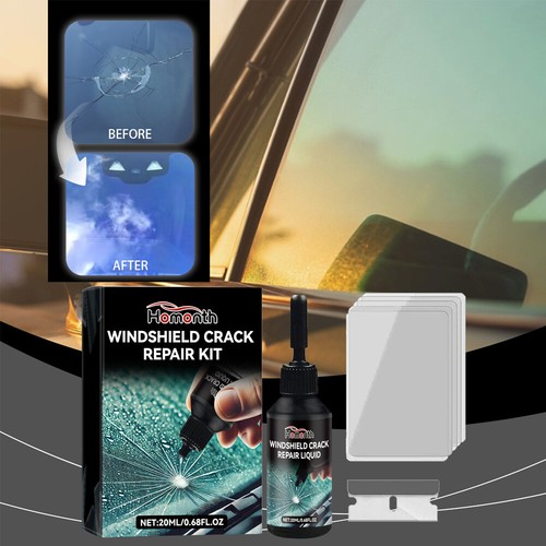Car Windshield Repair Kit For Scratches, Cracks Chips Glass Repair Curing Glue - Bild 8 von 11
