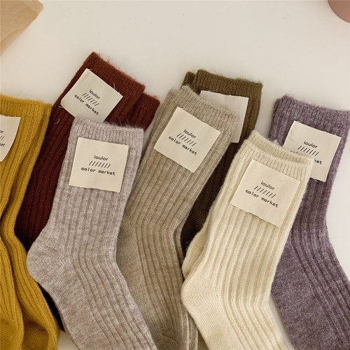 5 Pairs Wool Warm Thick Crew Fuzzy Cozy Colors Women Soft Boots Winter Socks 5-9 - Picture 8 of 14