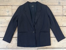 A.p.c Linen Single Breasted Blazer Jacket, Uk 10-12, Small-medium