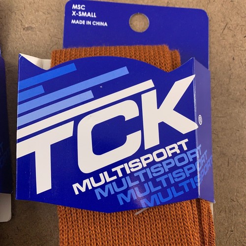 TCK Size XS MSC Texas Orange Multisport Athletic Tube Socks 2 Pairs NWT - Picture 3 of 6