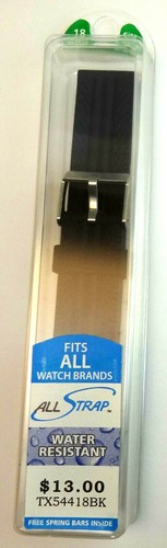 Neu Herren schwarz wasserdicht Reifen Profil Sport 18mm Uhrenarmband für Digital, LED - Bild 7 von 9