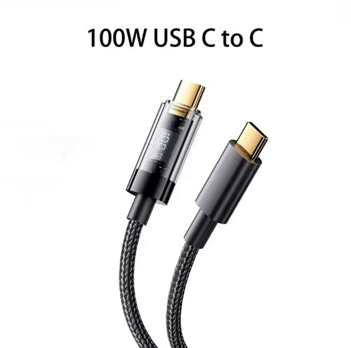 USB-C auf USB C Kabel 5A PD 100W Schnellladekabel LED Display Typ C Ladegerät - Bild 2 von 4