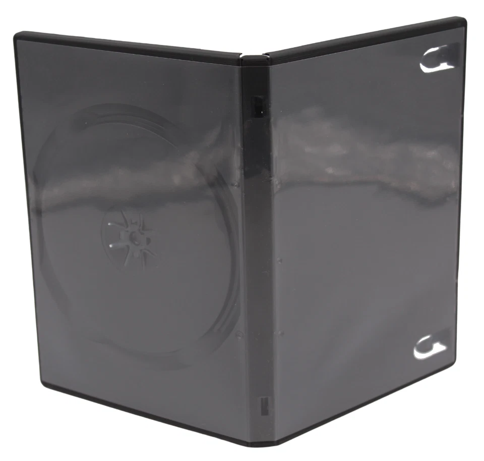New Standard Black 3-Disc DVD Replacement 14mm Case Premium Movie Storage Shell - Image 4 of 4
