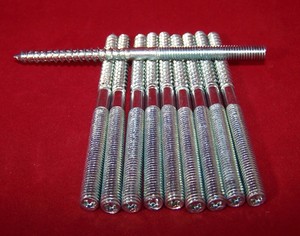 10 Stück Stockschrauben Stahl verzinkt M 10 x 140 mm Torxantrieb Schlüsselfläche