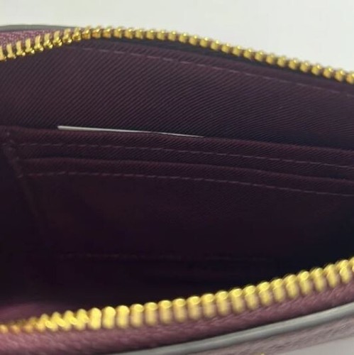 🐼💦 Coach 22952 🐼💦 Bolso Muñequera Cartera Cuero Guijarro Bayas Profundas 🐼 D12 - Imagen 7 de 8