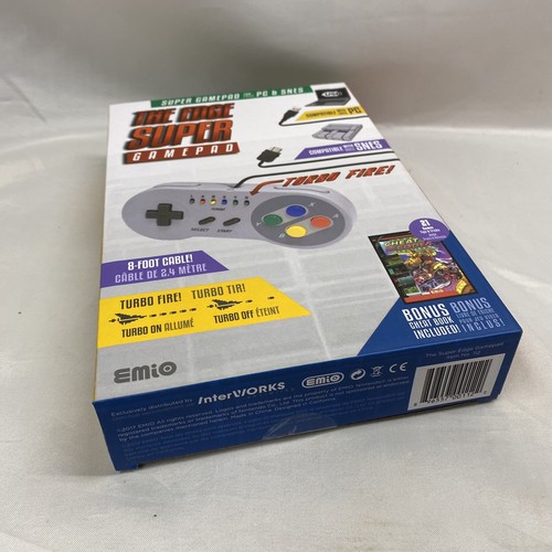 NEW Emio The Edge Super Gamepad for SNES Classic Edition & PC w/ USB Adapter NIB - Picture 5 of 6