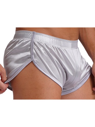 Mens Satin Silk Boxers Loose Shorts Sexy Panties Pajama Bottoms Shorts AU - Picture 49 of 82