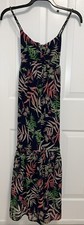 The Webster Miami at Target Navy Palm Printed Chiffon Maxi Dress Size 16P