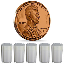 (100) LINCOLN WHEAT PENNY - 1 OZ COPPER ROUND - BULLION - LOT