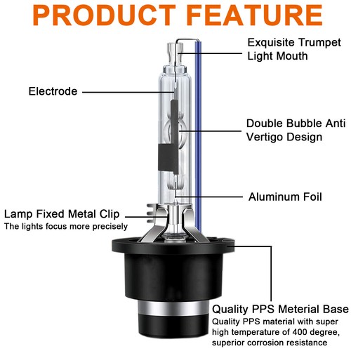 8000K Ice Blue D2R Low Beam HID Replacement Headlight For LEXUS ES300 2000-2003 - Picture 3 of 14