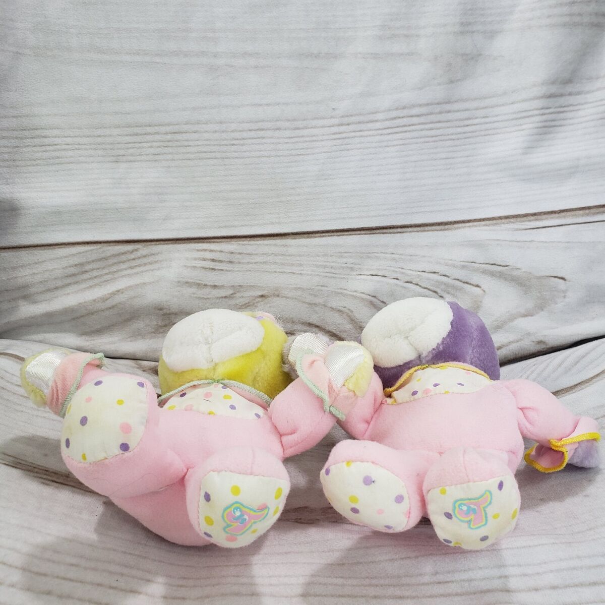 Mattel Turtle Tots Twins Plush Stuffed Toy 7 Inch Yellow