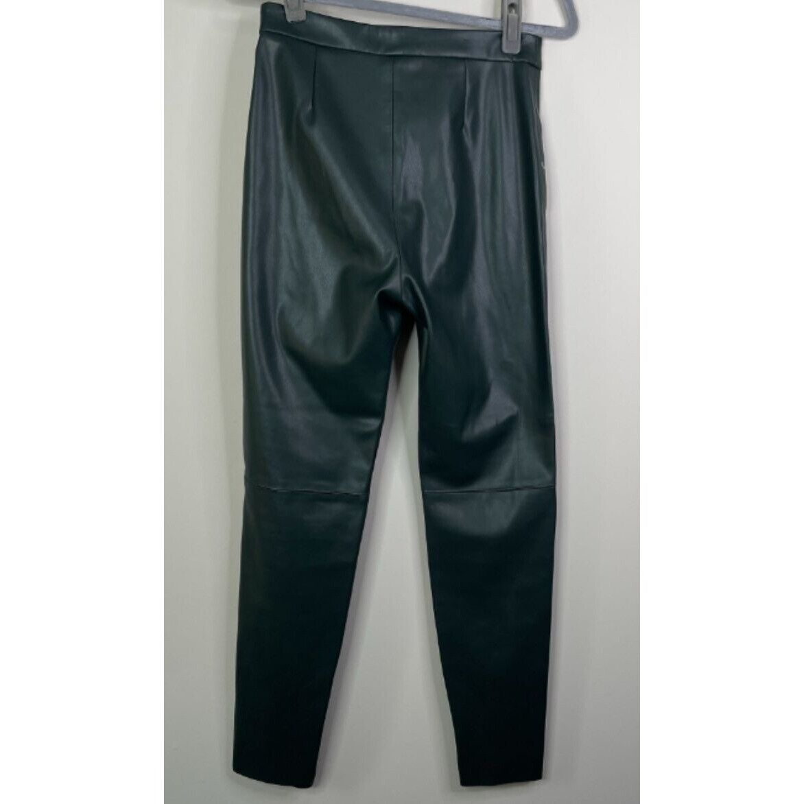 Zara Green Bloggers Vegan Leather Pant Zip Hem Wo… - image 2