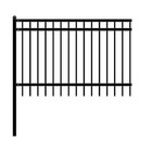 ALEKO Nice Style DIY Disassembled Steel Yard Fence 6Ft x 4Ft Black