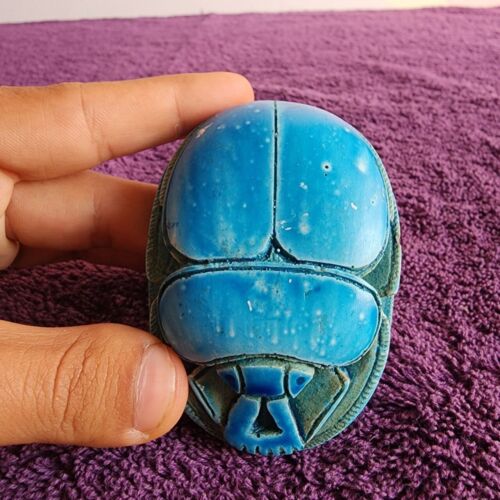 Rare Ancient Antique Egyptian Stone Scarab Beetle Amulet Figure - Hieroglyphics - Picture 1 of 10