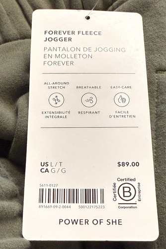 NUEVO CON ETIQUETAS PANTALONES POLAR ATHLETA MOSS FOREVER PANTALONES DEPORTIVOS PANTALONES DE CHÁNDAL L T GRANDES ALTOS - Imagen 4 de 7