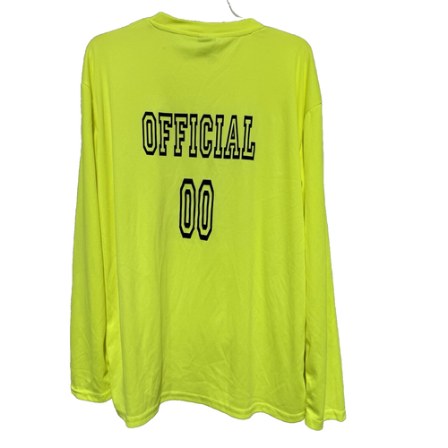 Camisa Oficial Deportiva Árbitro de Fútbol Amarilla Manga Larga Talla 3XL Elefante Dorado - Imagen 2 de 5