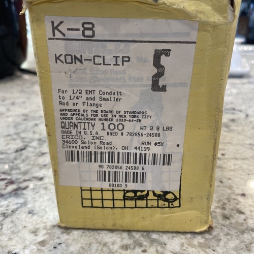 CADDY K8 1/2" CONDUIT CLIP (BOX OF 100) - Picture 2 of 4