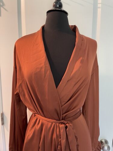 NWT Stars Above Brown Satin Robe - Picture 2 of 12
