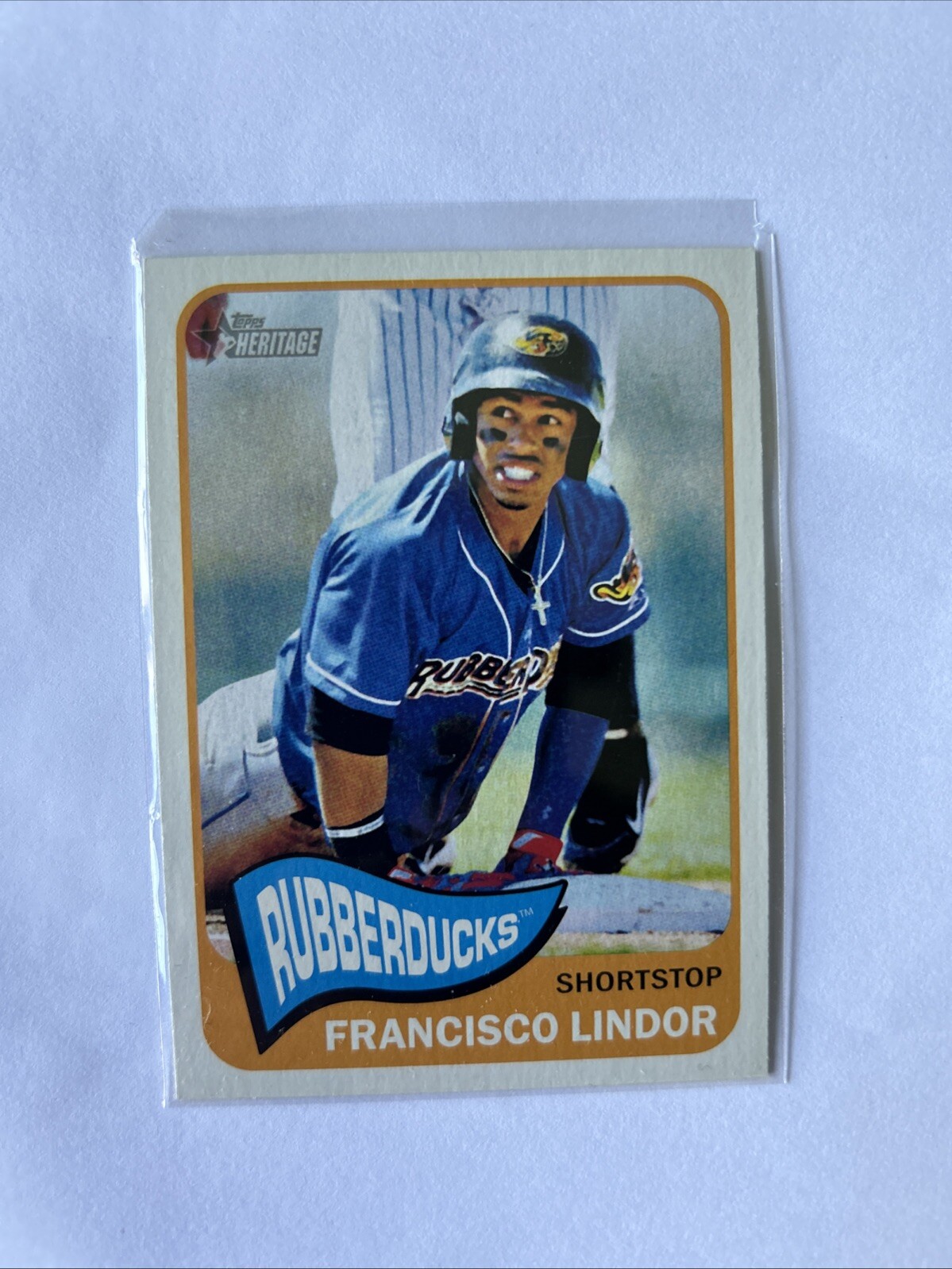 2014 Topps Heritage Minor League #40 Francisco Lindor Mets Mr. Smile