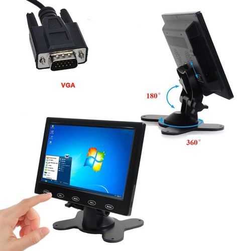 10" 9" 7" LCD HDMI Screen RCA AV VGA CCTV Monitor w/Speaker for Raspberry Pi 3B+ - Picture 16 of 38