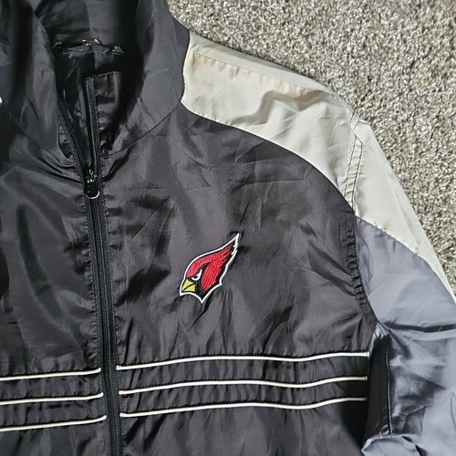 NFL Arizona Cardinals Size XL Black/White Full Zip Embroidered Windbreaker SI - Picture 4 of 12