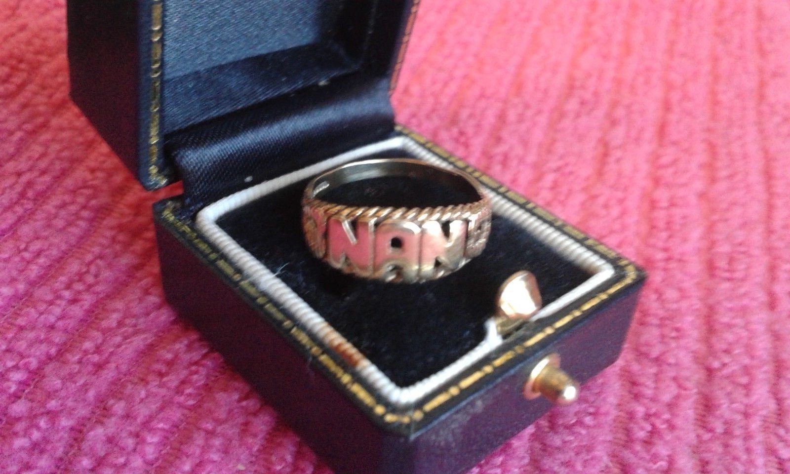 9 Ct Vintage Yellow gold NAN Ring UK size O Sheffield Assay Office Hallmarked 9 Ct Vintage Yellow gold NAN Ring UK size O Sheffield Assay Office Hallmarked