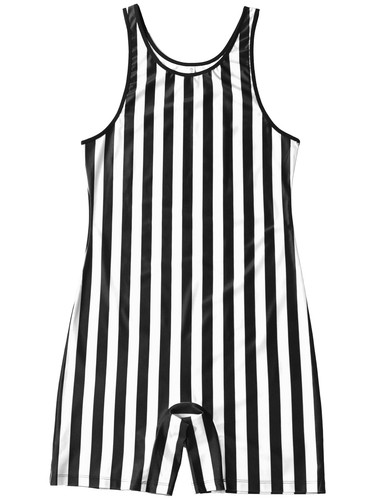 Men's Striped Wrestling Singlet Bodysuit Weight Lifting One Piece Swimsuit - Picture 61 of 71