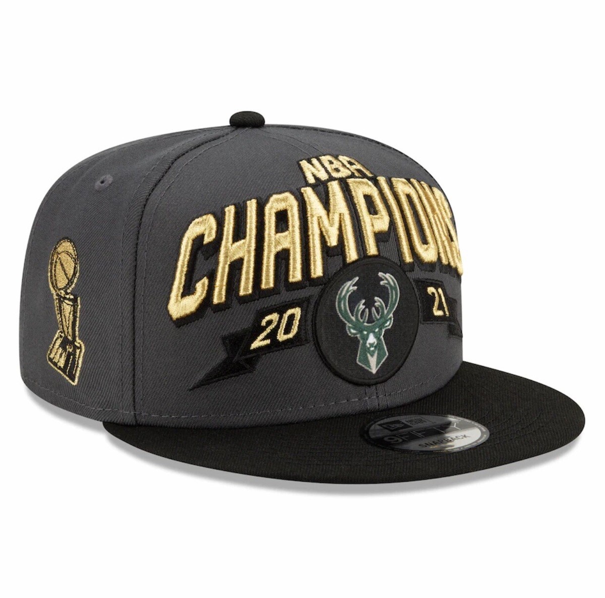New Era Milwaukee Bucks 2021 NBA Finals Champions Snapback Hat Cap