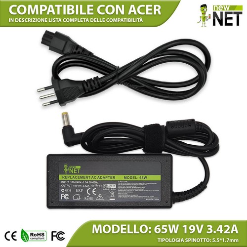 Medion Akoya E7225  MD99146  Caricabatteria Da 65W Alimentatore Adattatore Ac Della Subtel O - Foto 2