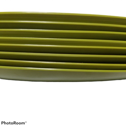 Juego De 8 Platos De Cena Resistentes De Plástico Duro Verde Aguacate Retro Años 50 60 - Imagen 9 de 12