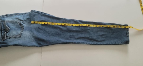 Seven7 Mid Rise Skinny Blue Denim Jeans Distressed Stretch Women's 14 - Picture 12 of 12