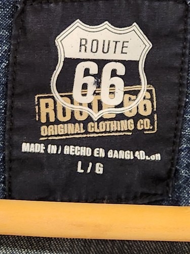 Vintage Route 66 Men’s Large Denim Long Sleeve Shirt 1990’s Snap Buttons Up - Picture 4 of 8
