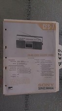 Sony cfs-7 service manual original repair book boombox radio 40 pages