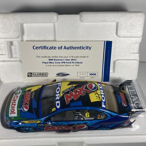 1:18 Scale Model V8 Car Ford Falcon Classic Carlectables Will Davidson 2013 - Picture 2 of 19