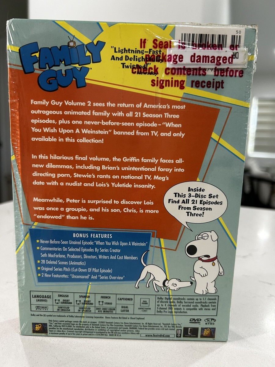 Family Guy Volume Two: Season DVD 24543079392|