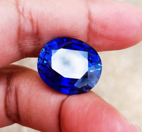 15.5x14mm. 17.10cts. EXCELLENT OVAL BLUE CORUNDUM SAPPHIRE TOP COLOR! - Picture 7 of 10