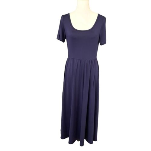 LuLaRoe Riley Dress Blue Size S Short Sleeve - Picture 1 of 11