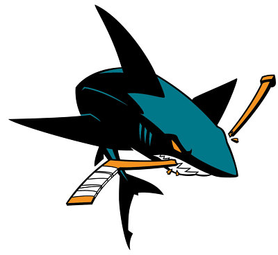 San Jose Sharks TEETH Vinyl Decal Sticker 3/" x 7/"