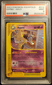 Hypno Holo PSA 9 MINT Aquapolis H12/H32 2002 Graded Pokemon Card