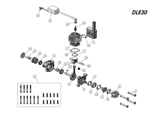 1 juego de tubos de escape silenciadores laterales para accesorios de avión de motor DLE30 modelo de radiocontrol - Imagen 4 de 4